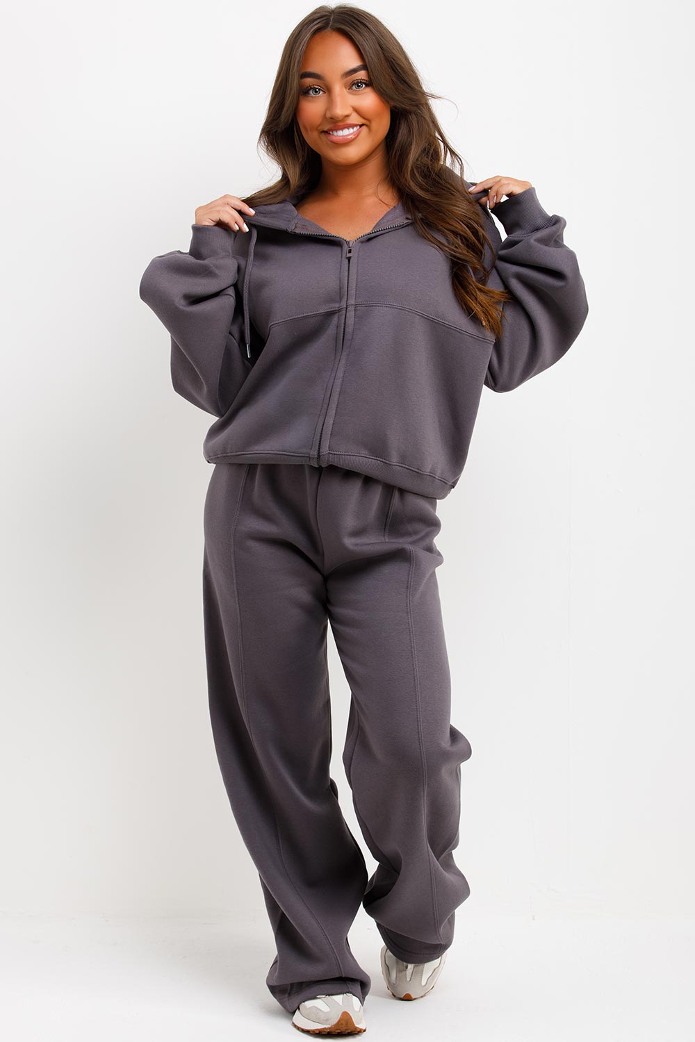 maebe zip hoodie and wide leg joggers tracksuit lounge set sale