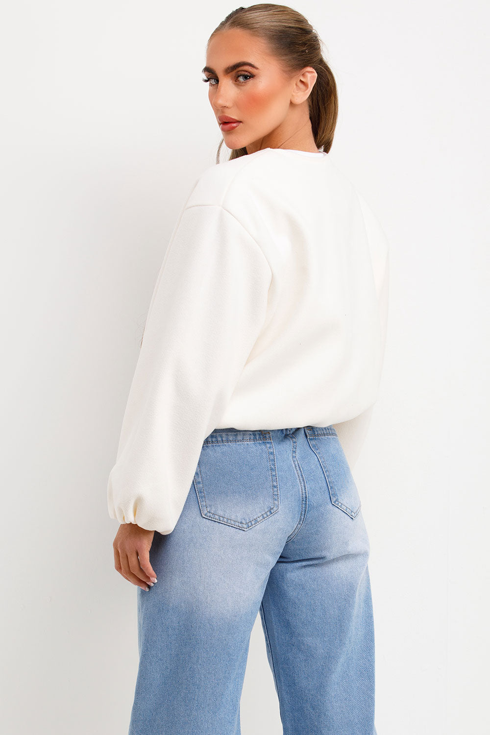 zara soft bomber jacket with elastic cuffs and elasticated hem zip fastening for womens