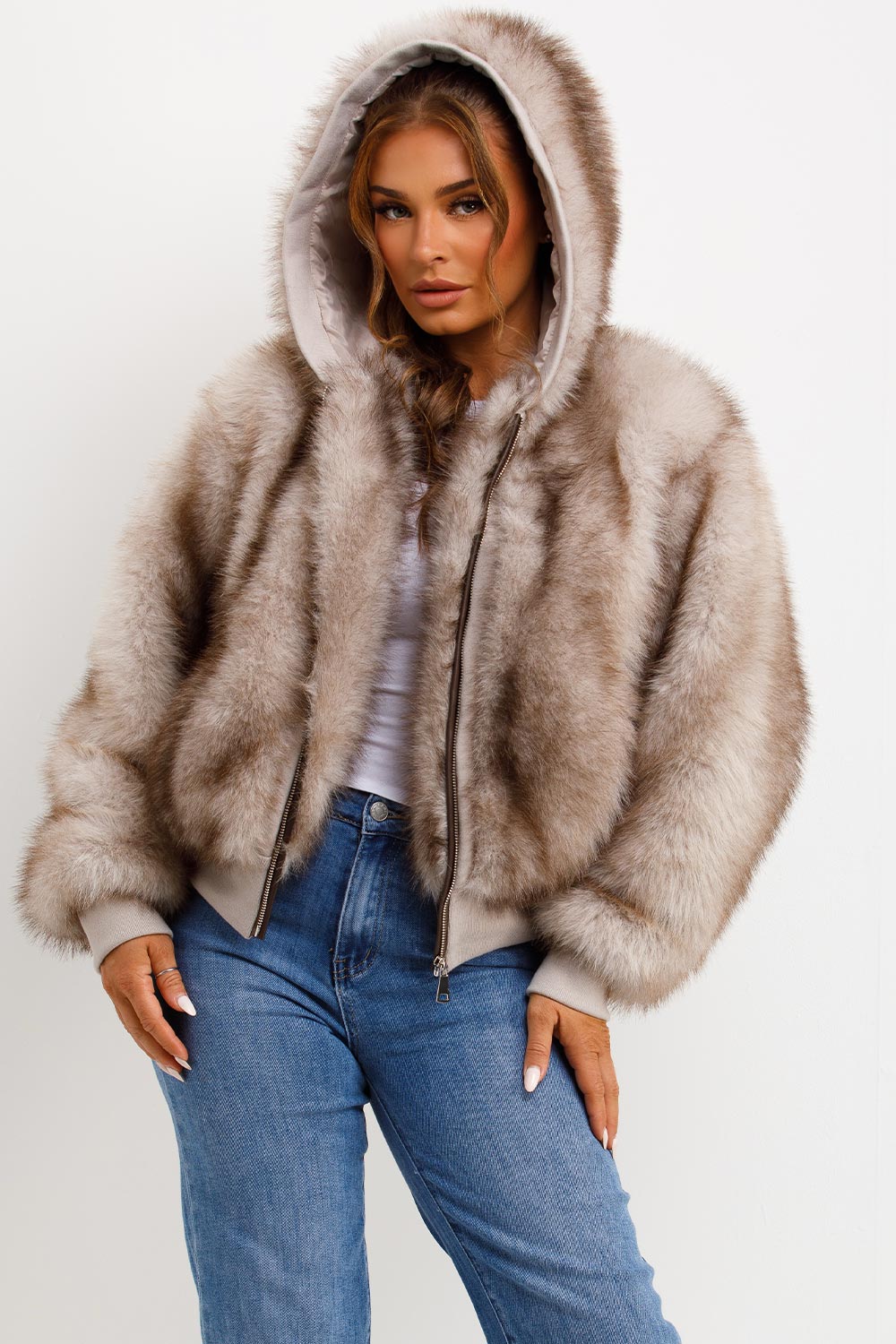 real fur jacket womens styledup