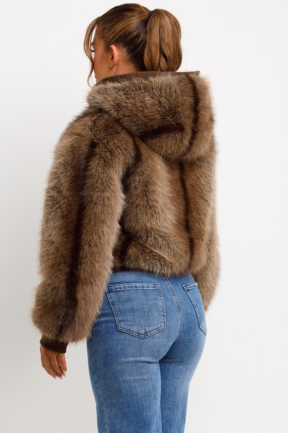 fur coat with hood womens mink faux fur outerwear styledup