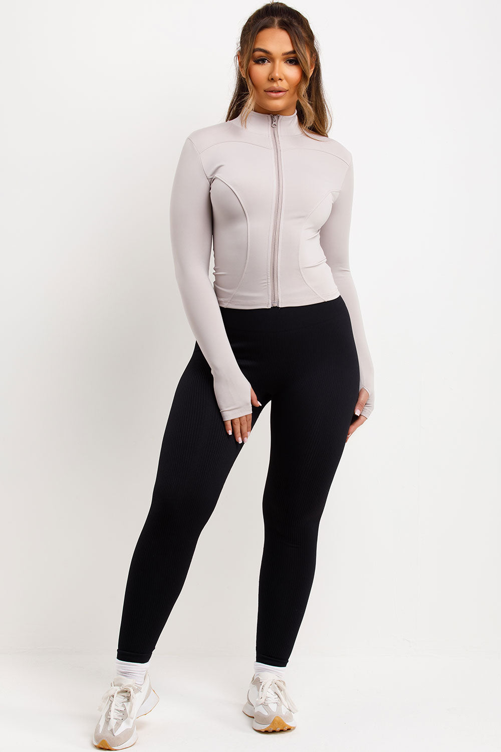 womens sculpt zip up sports jacket