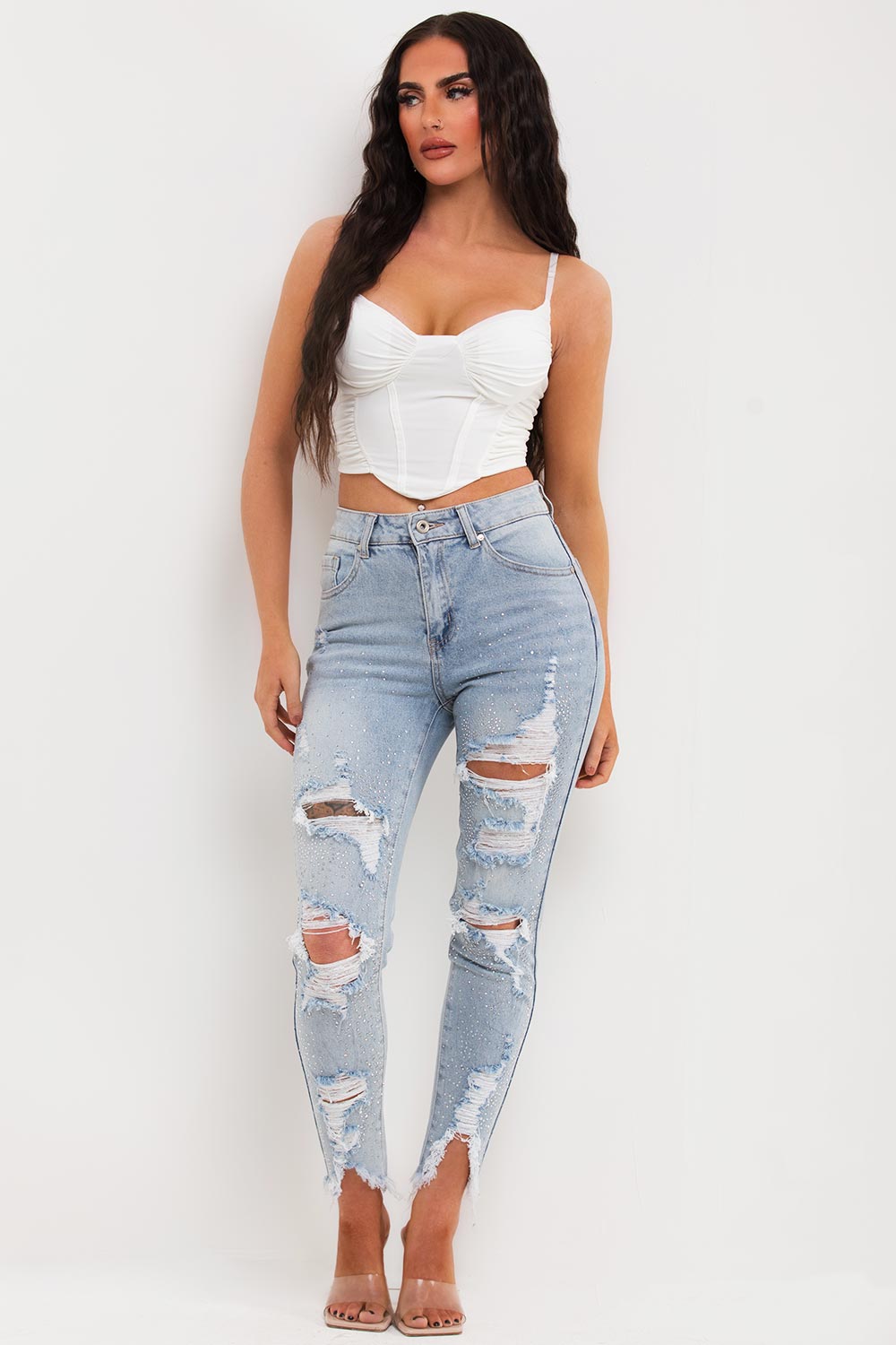 white crop top uk