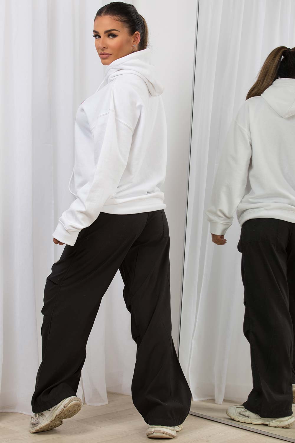 all you need is love slogan oversized hoodie