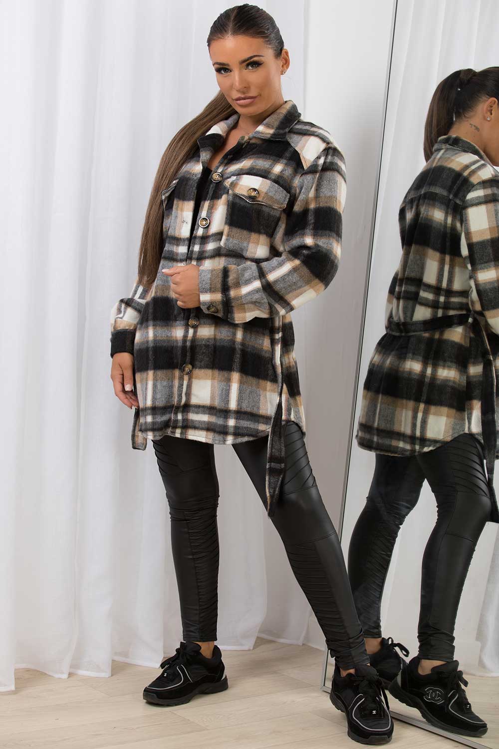 check shacket womens