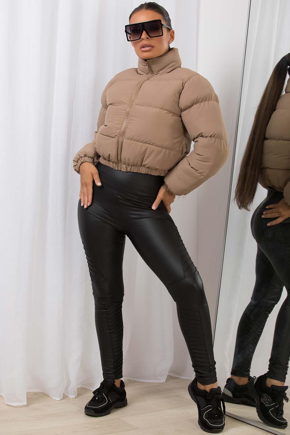 cropped padded puffer jacket back to school sale