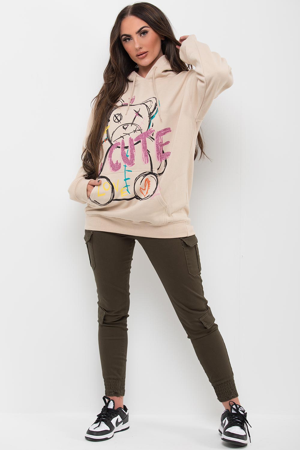 palm angels teddy bear hoodie