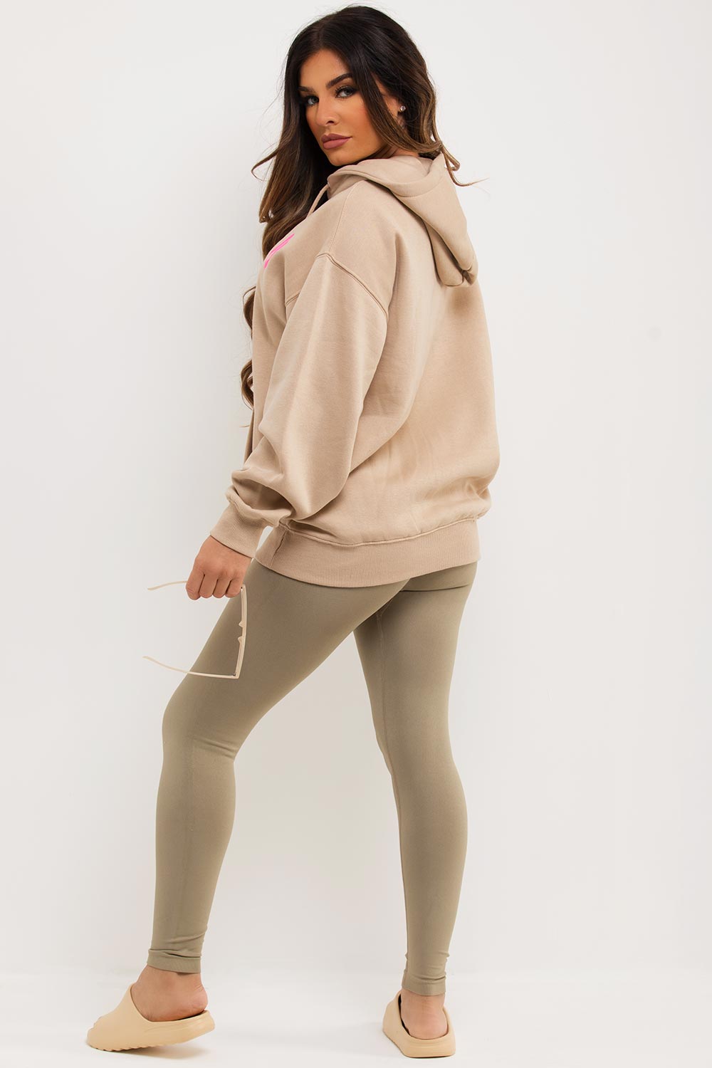 womens oversized hoodie with chicago print