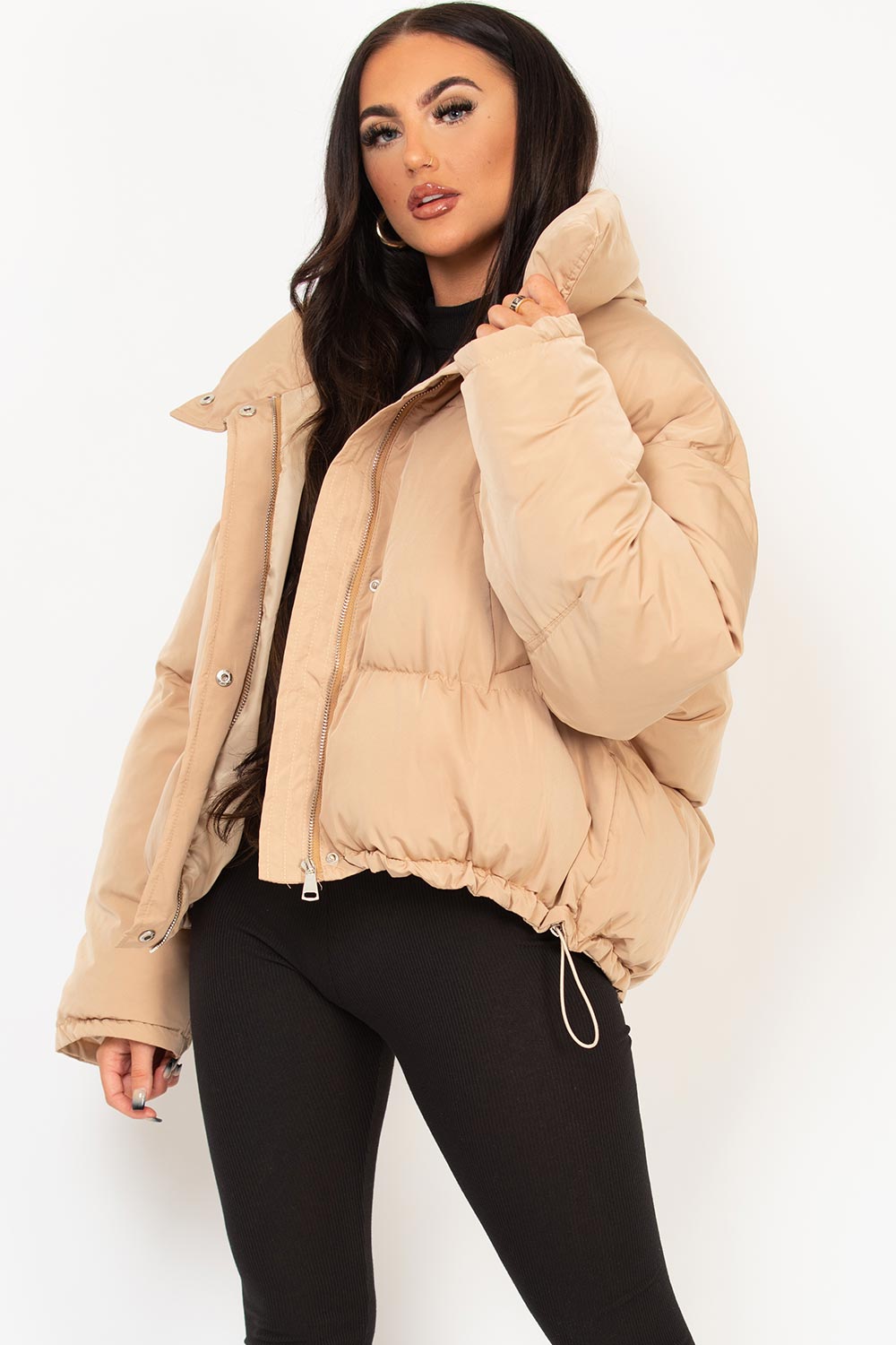 puffer jacket beige