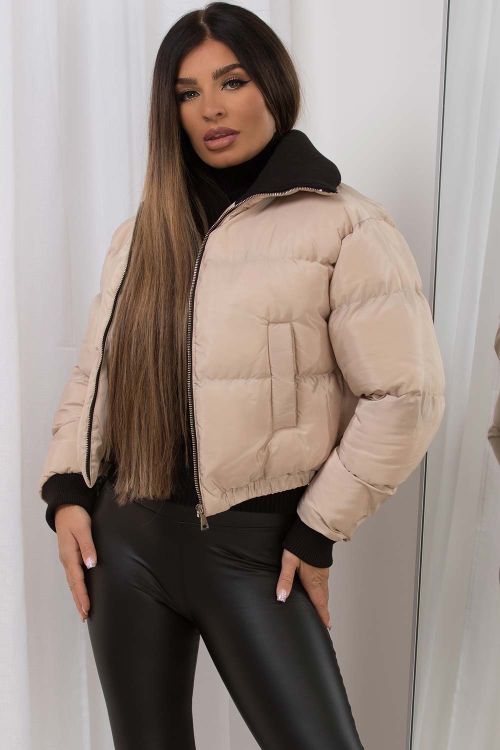 padded puffer jacket womens