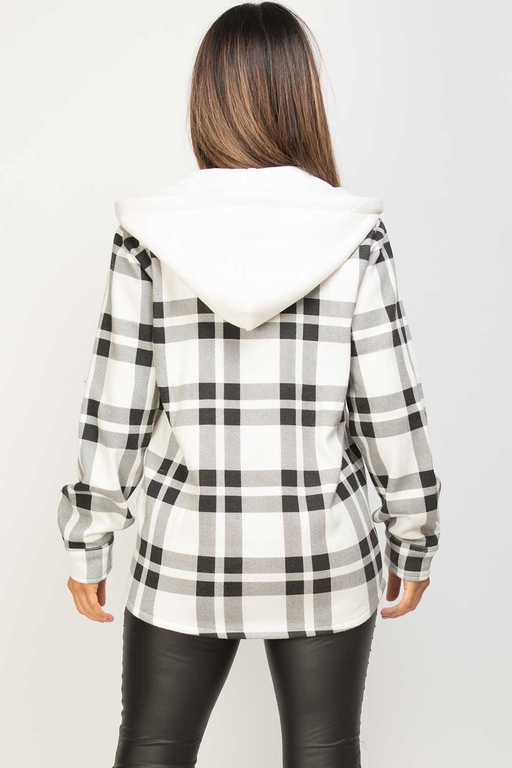 oversized check shacket