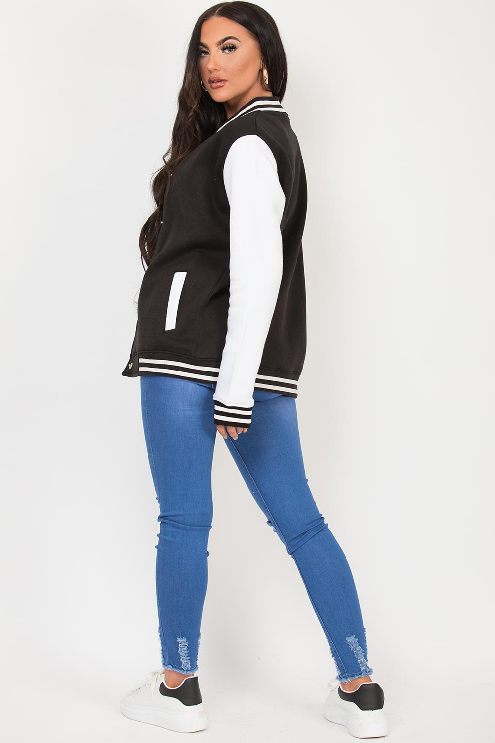 varsity baseball bomber jacket womens