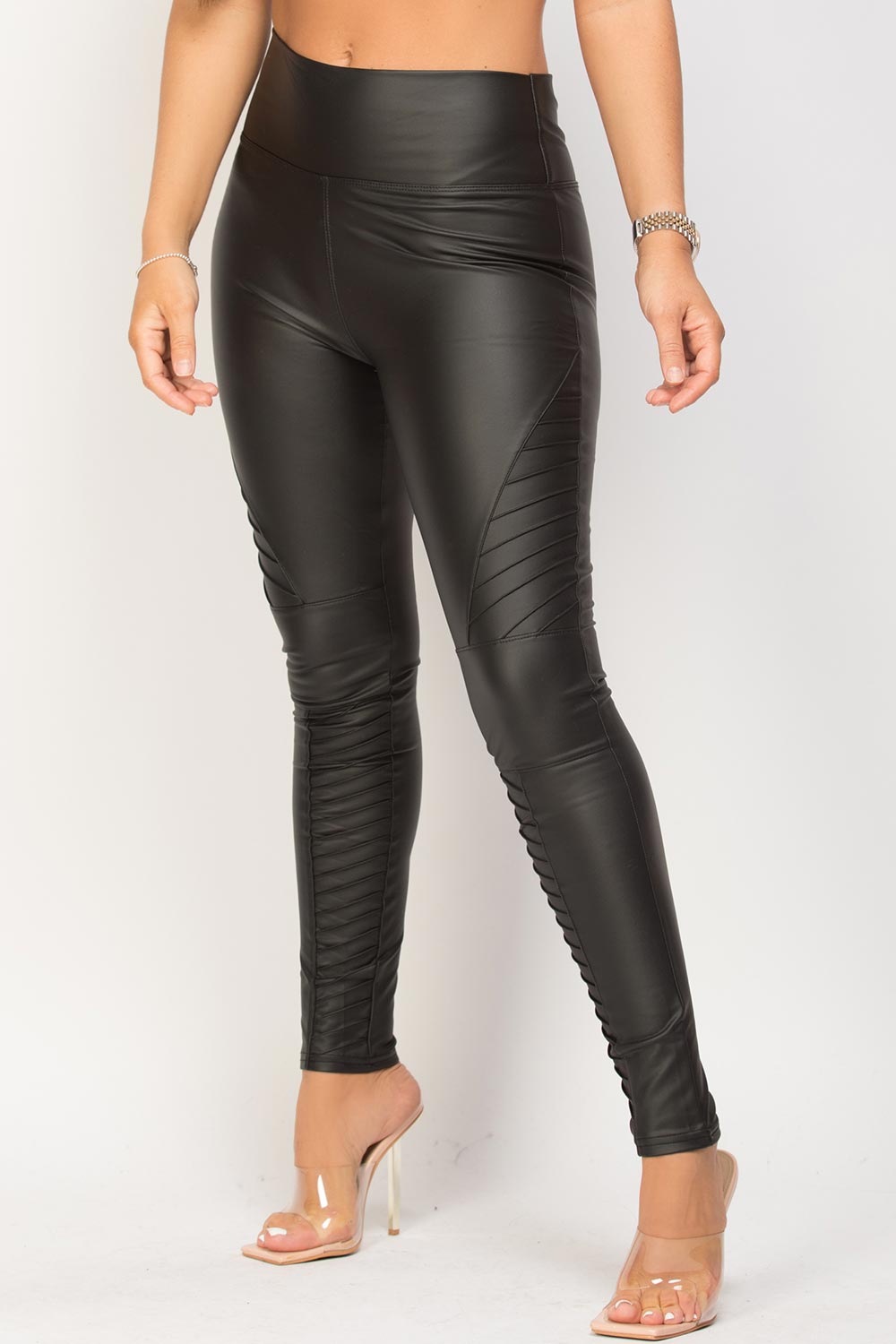 black biker leggings