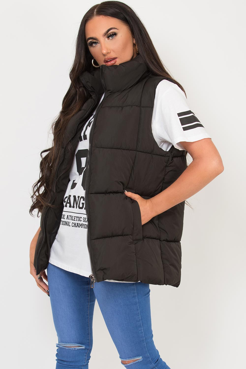 womens gilet black