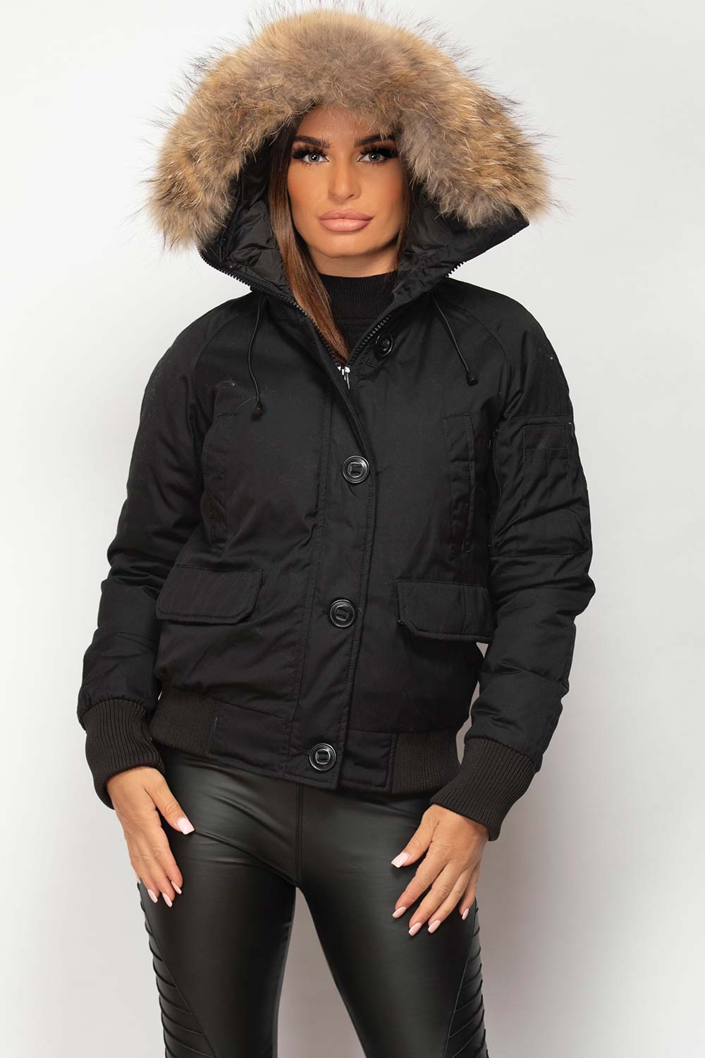 black bomber jacket canada goose inspired