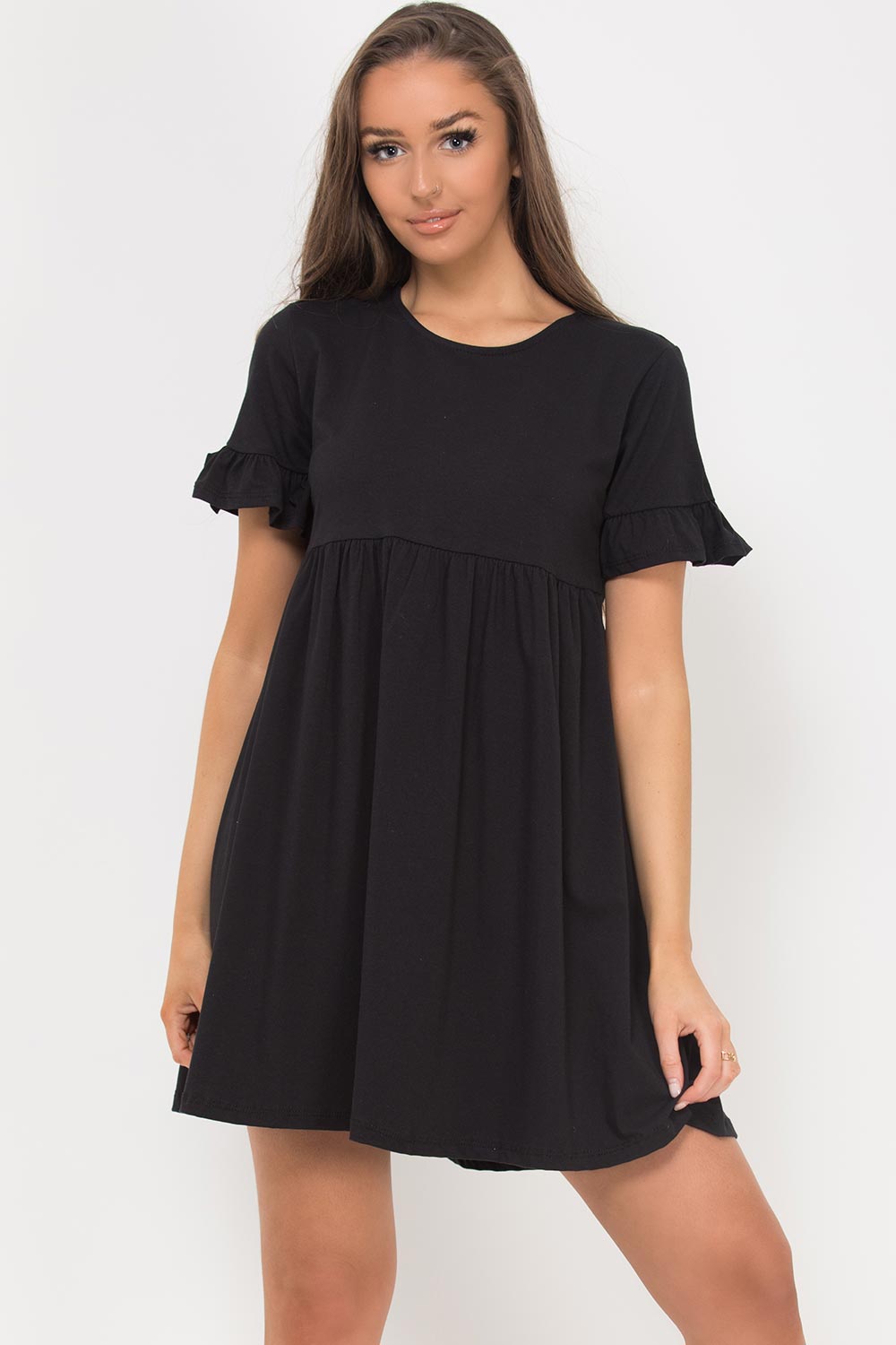 black summer skater dress uk