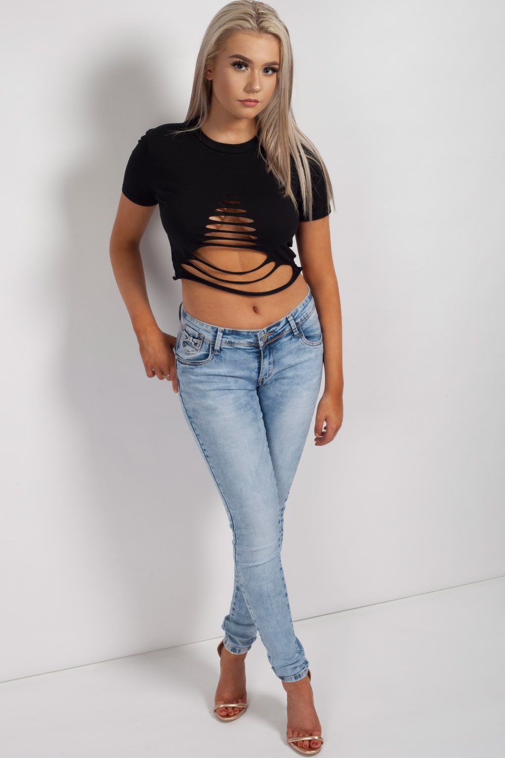 summer crop top black