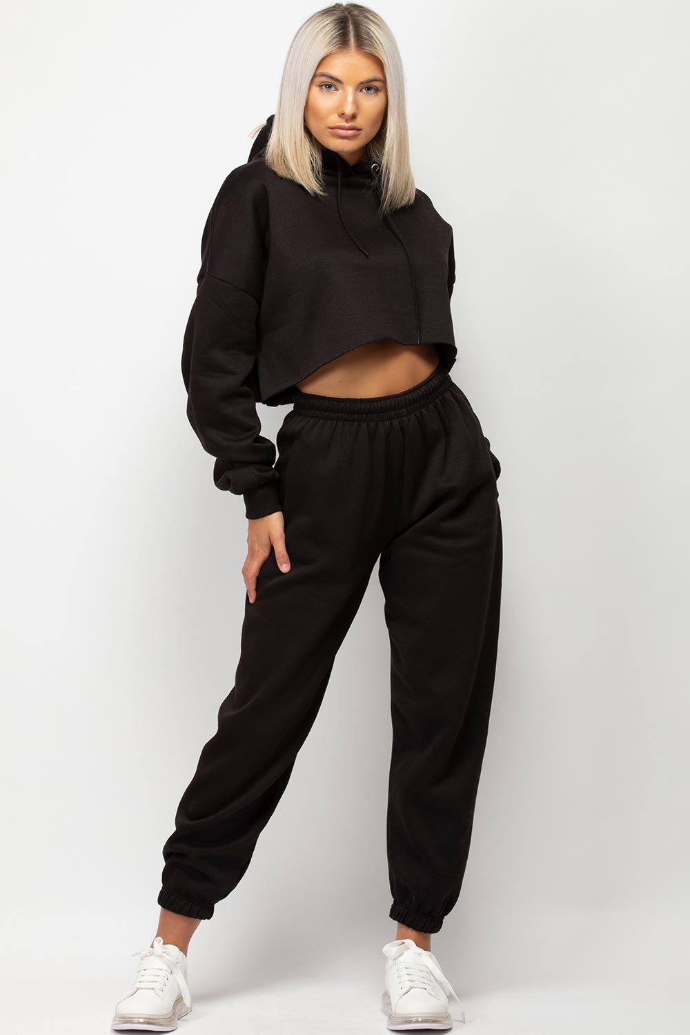 womens black loungewear set