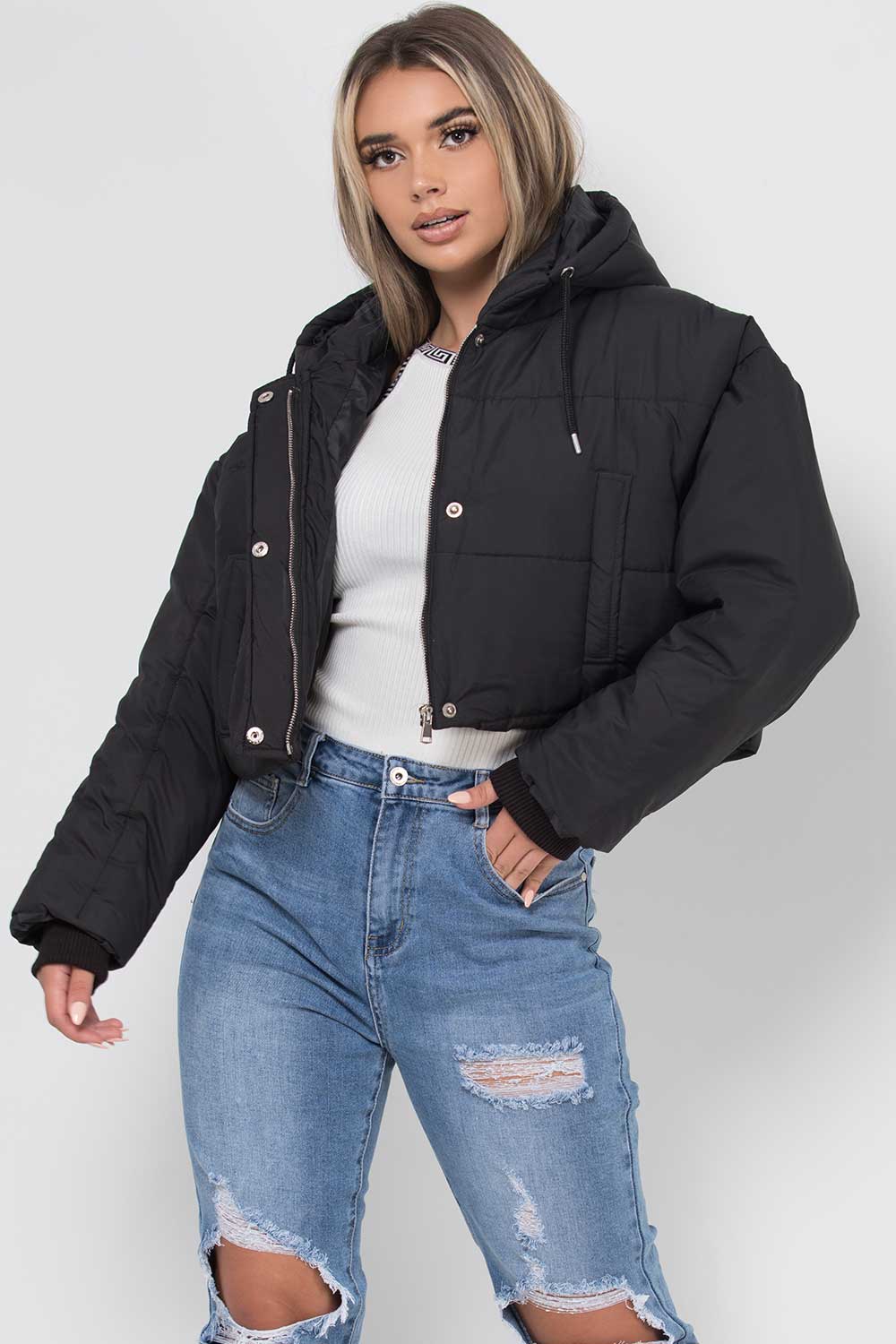 crop puffer jacket