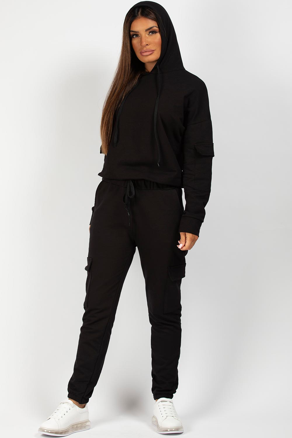 black oversized loungewear set