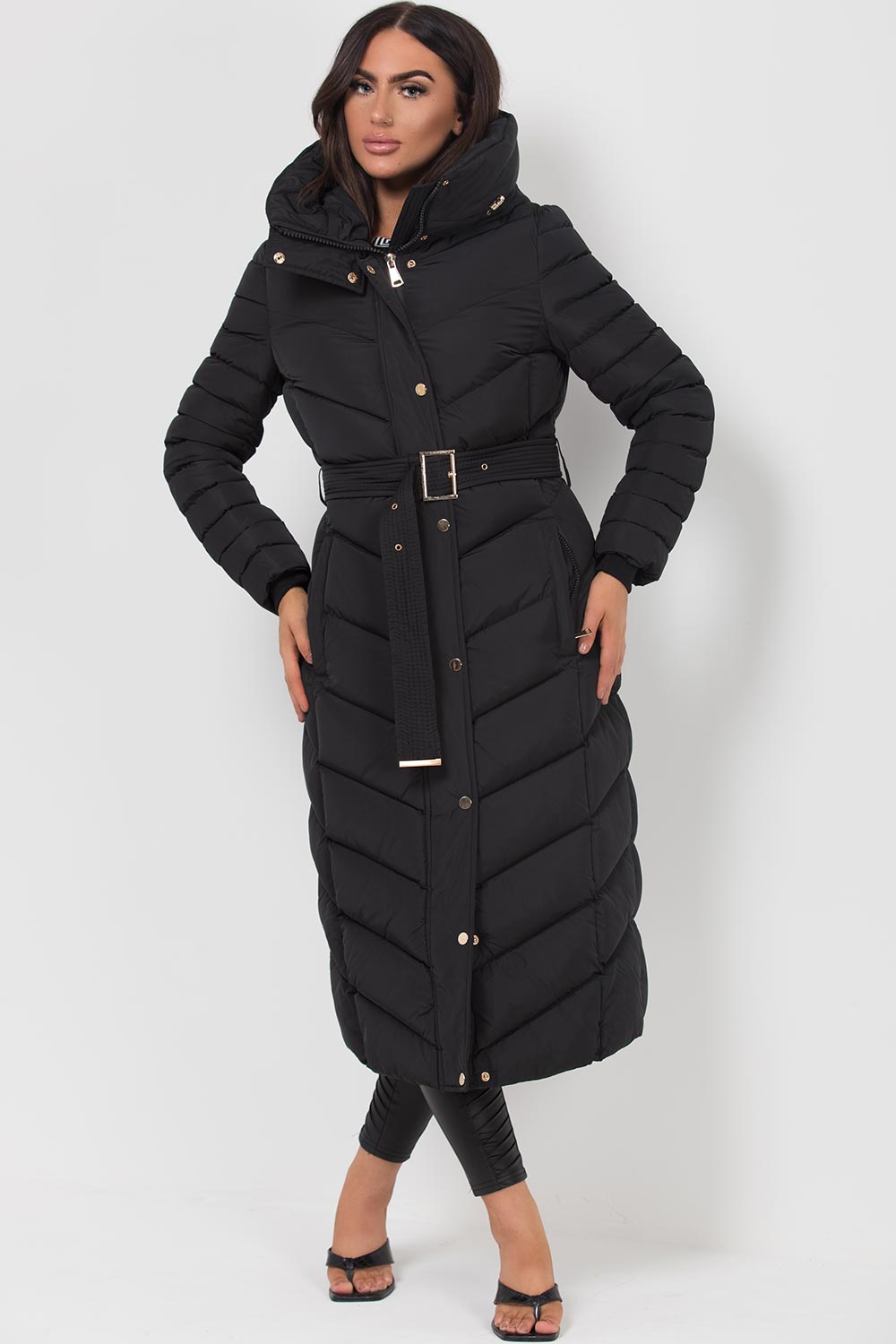 long puffer coat black