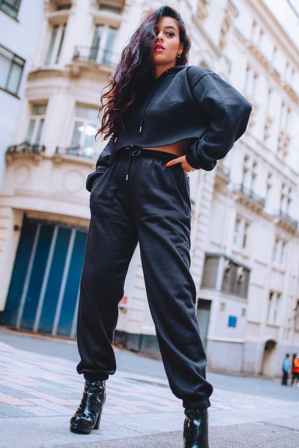 oversized lounge set black