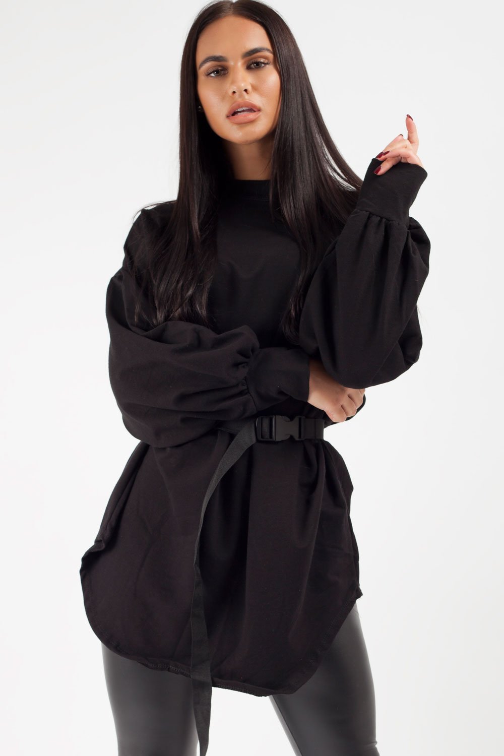 womens oversized sweatshirt black