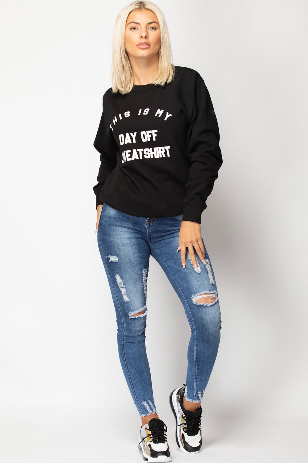 black this is my day off sweatshirt