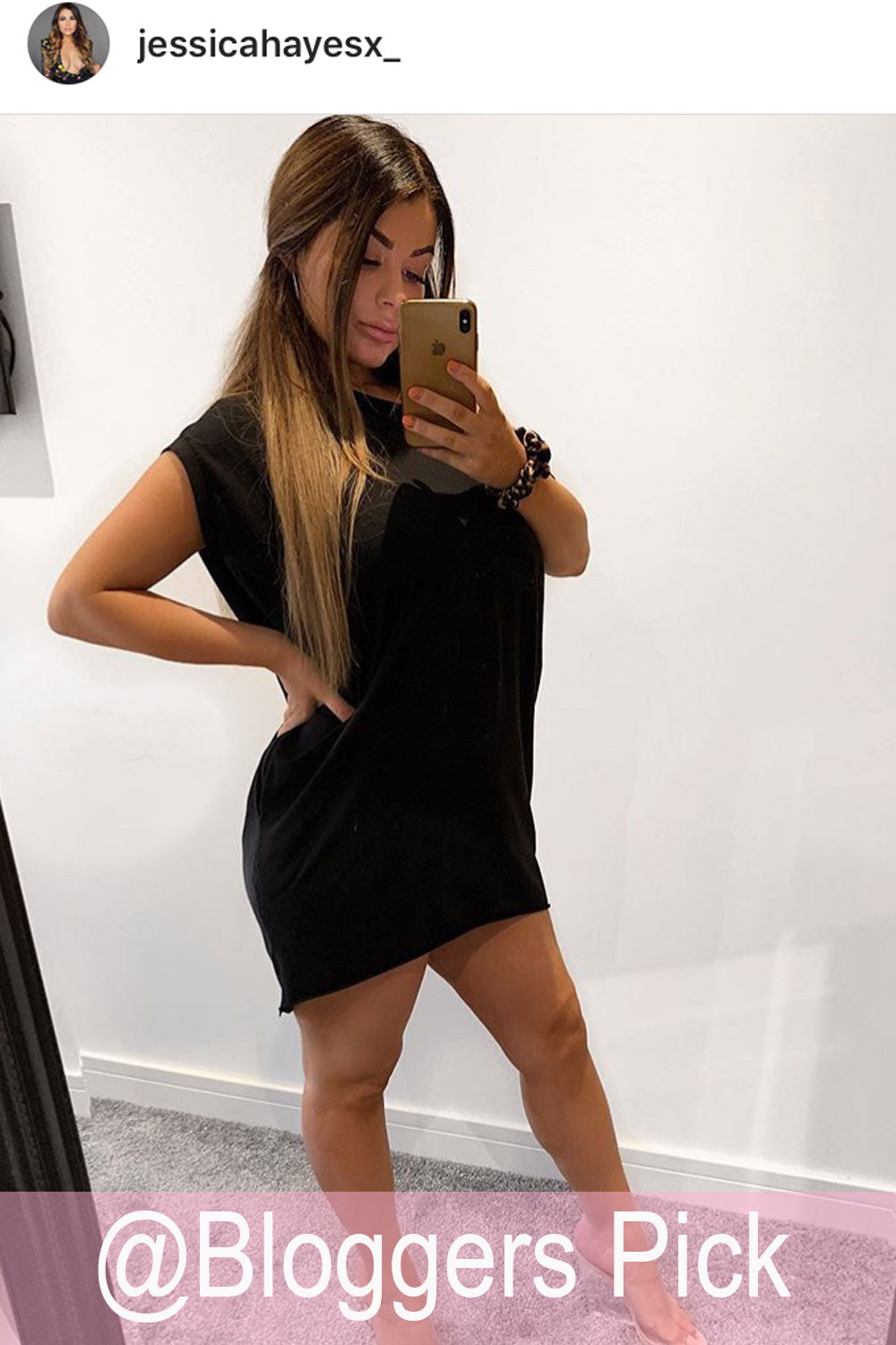 black t shirt dress