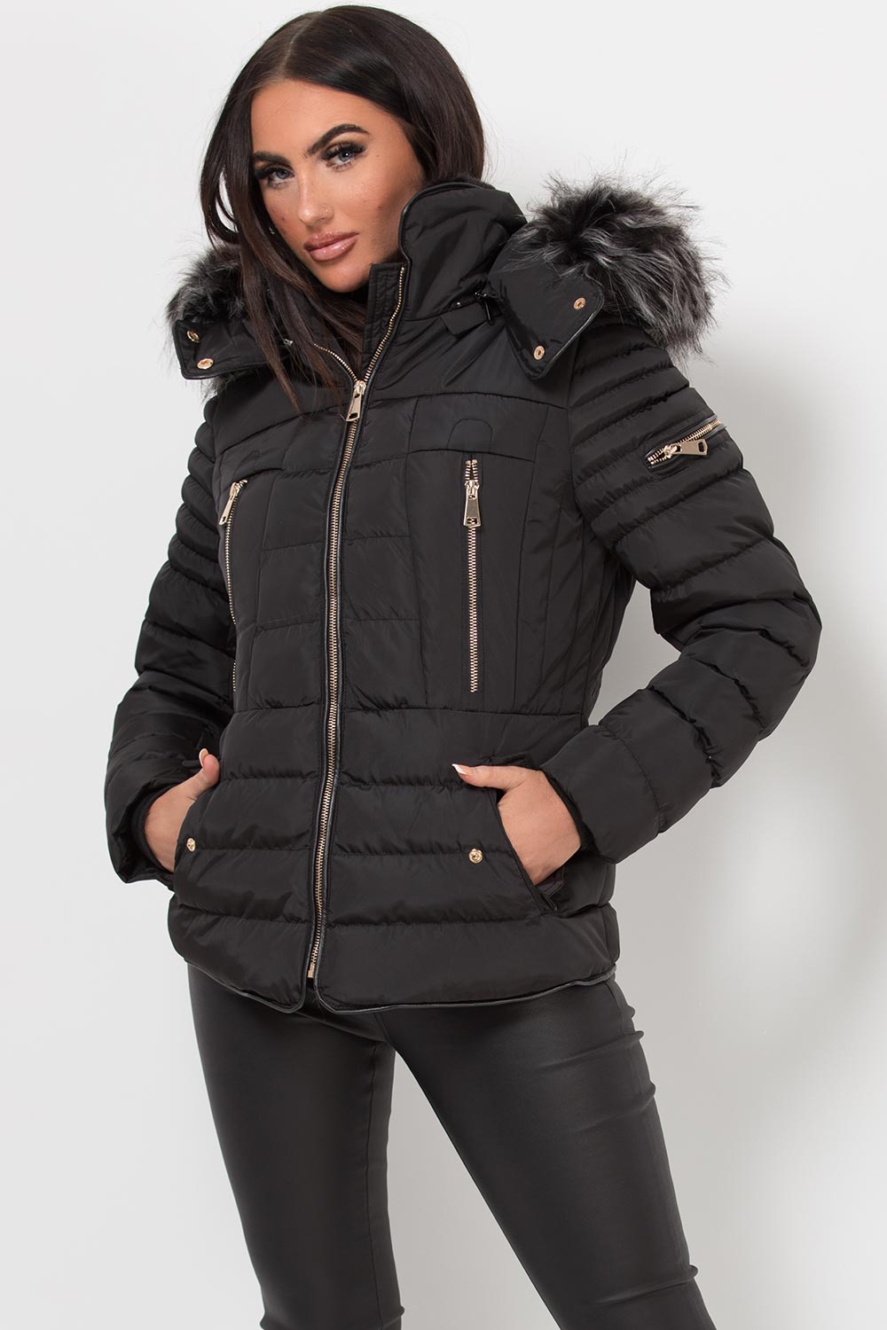 hooded puffer jacket