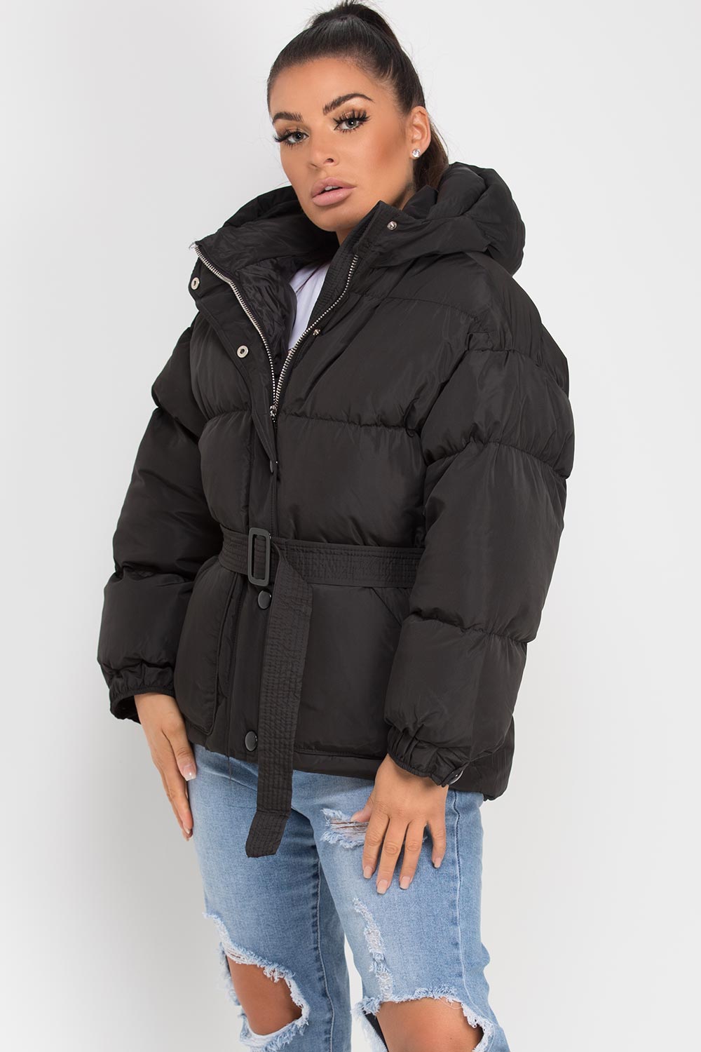 black puffer jacket uk