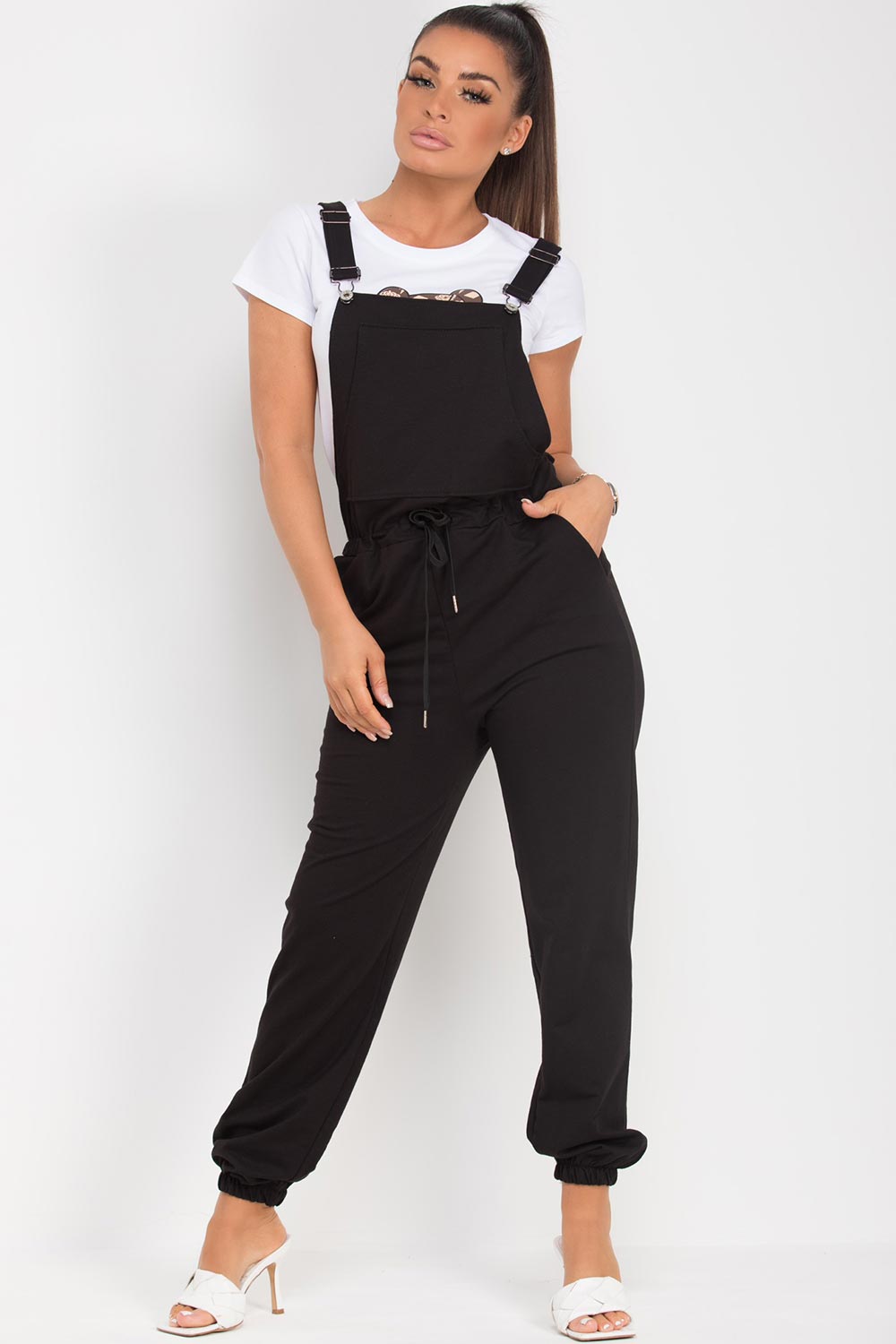 dungaree jumpsuit black