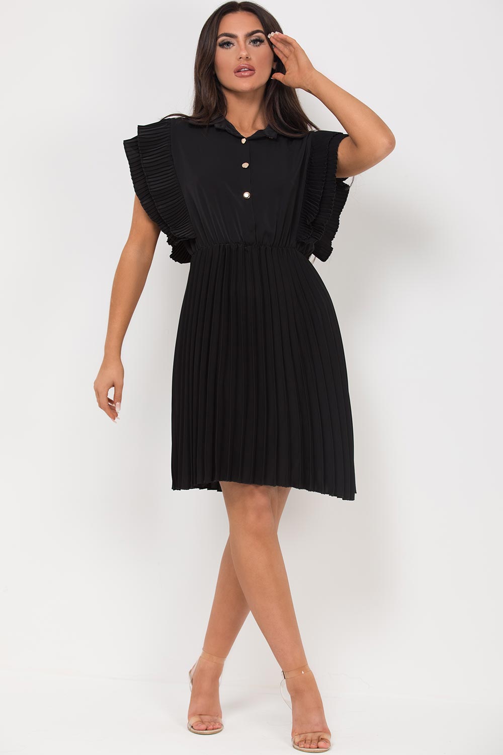 black occasion shift dress