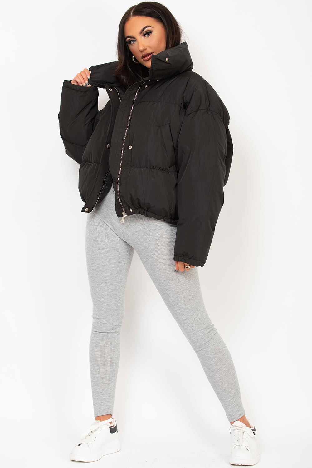 womens padded puffer jacket oversized