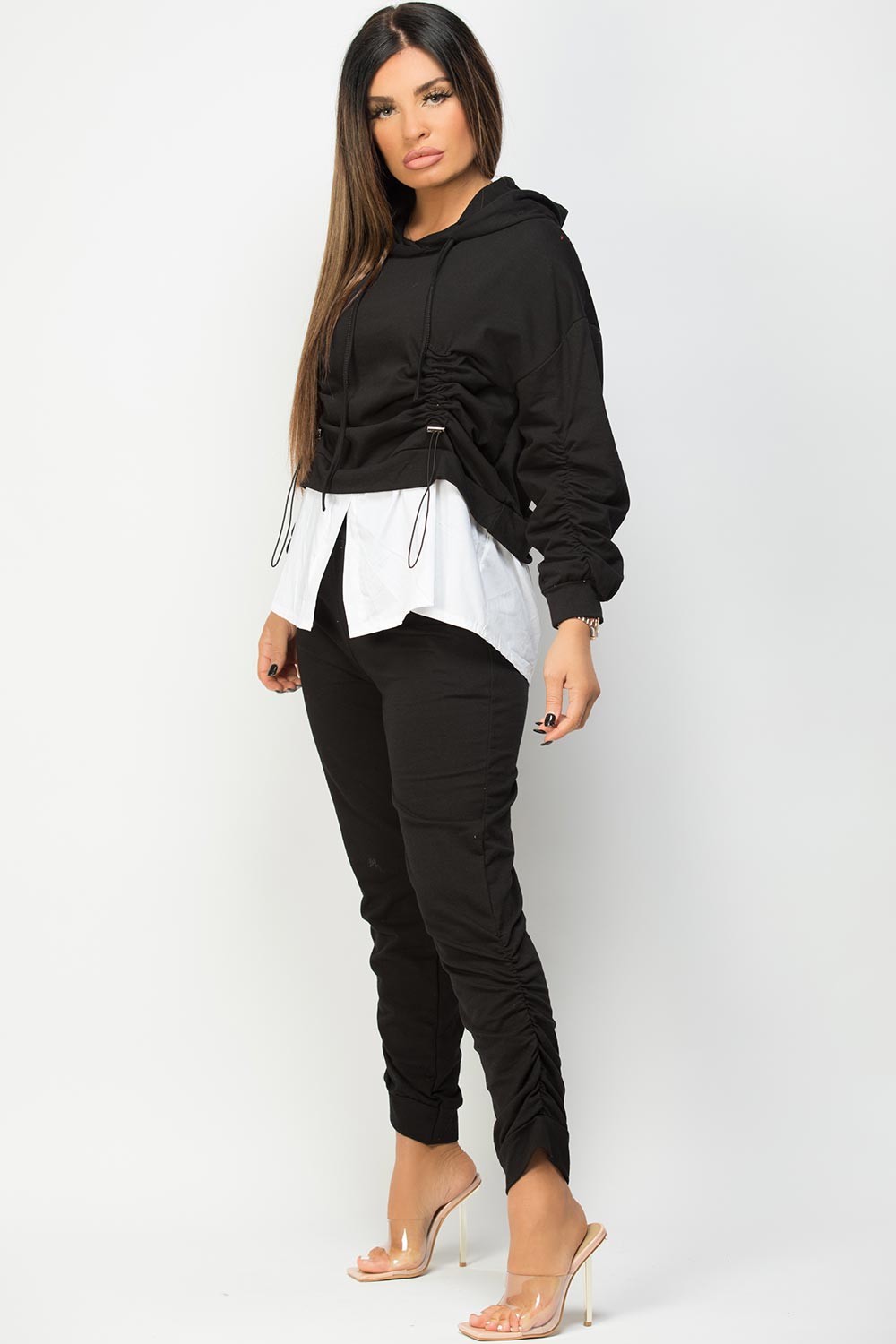 ruched front loungewear set