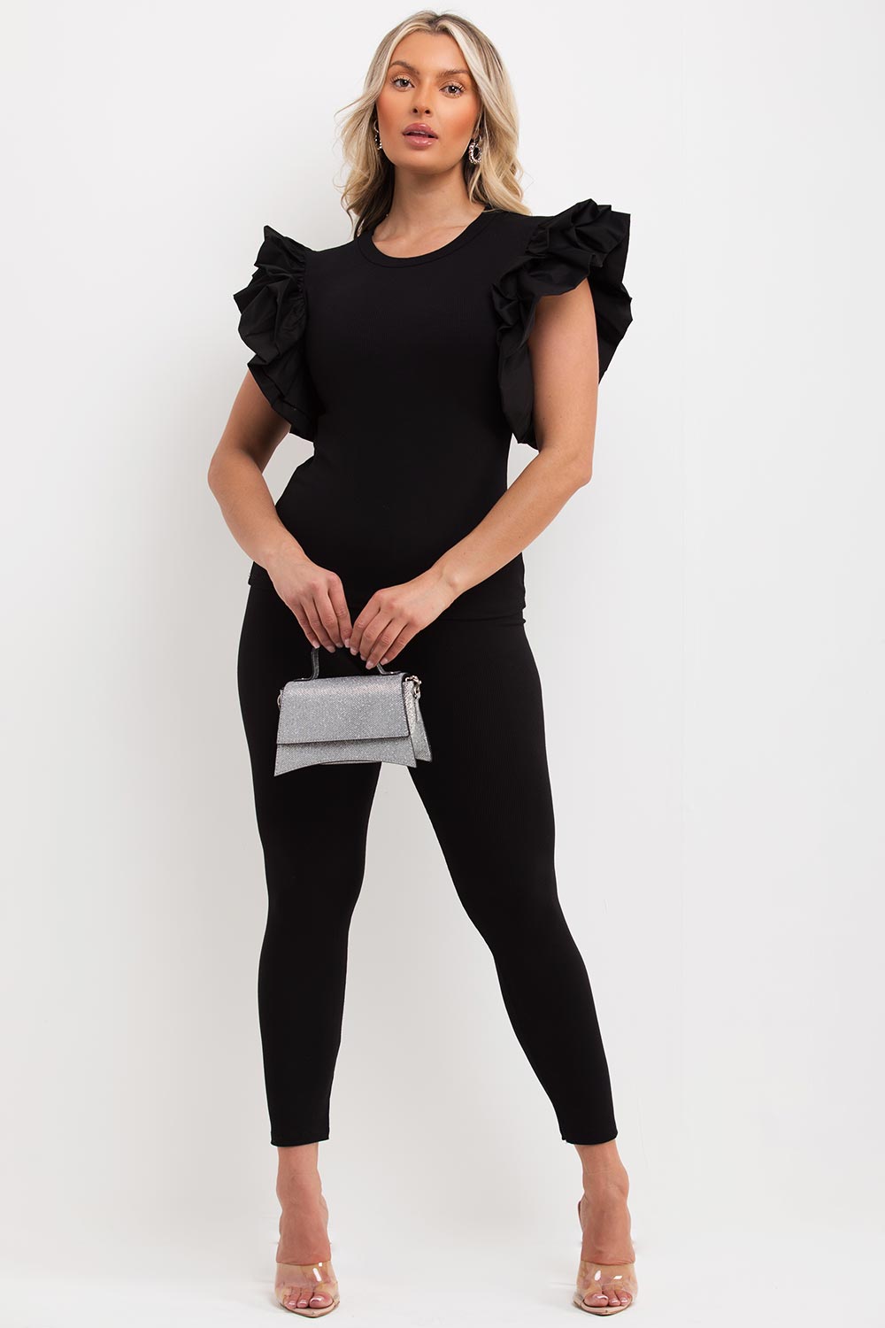 ruffle frill sleeve co ord