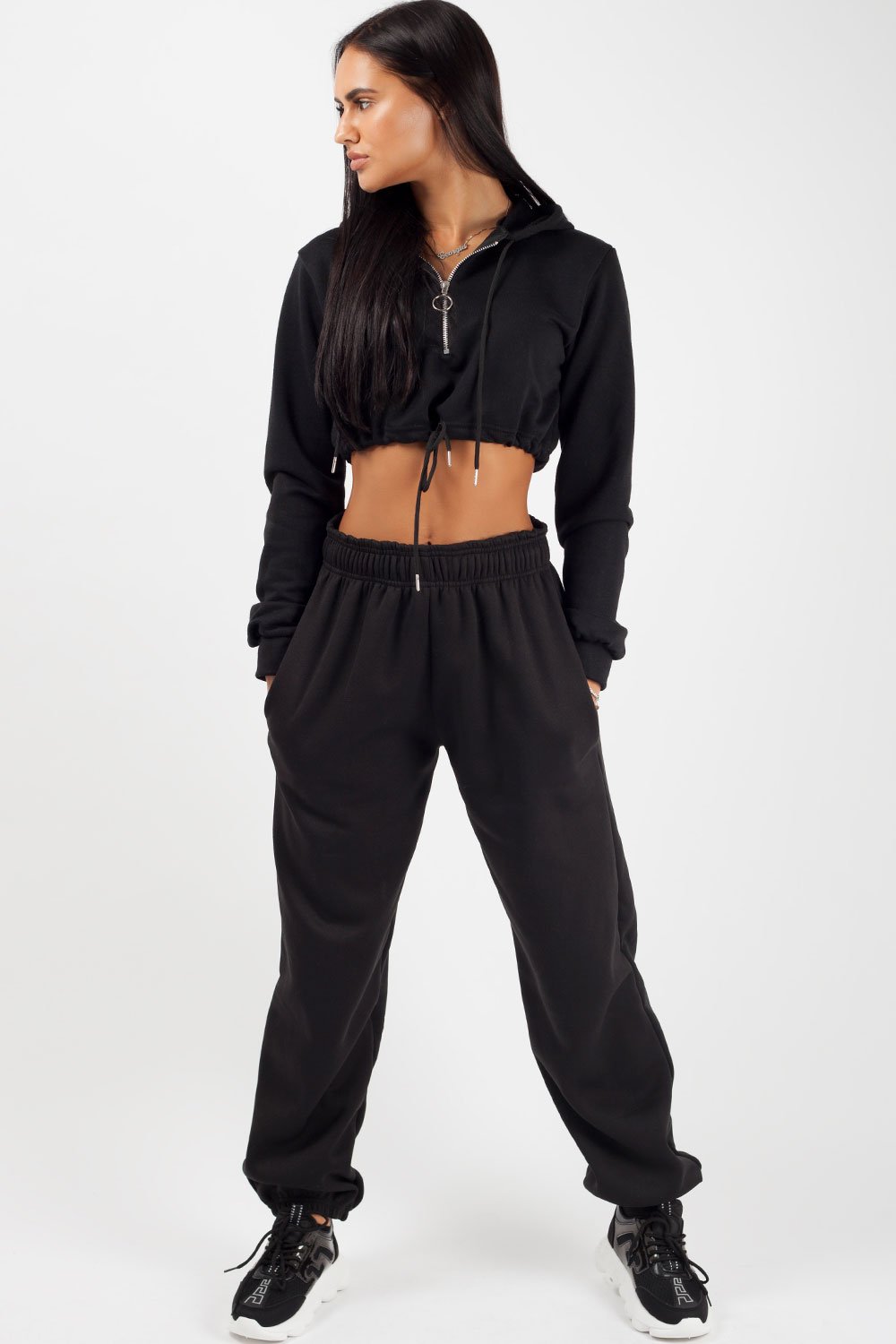 womens black joggers