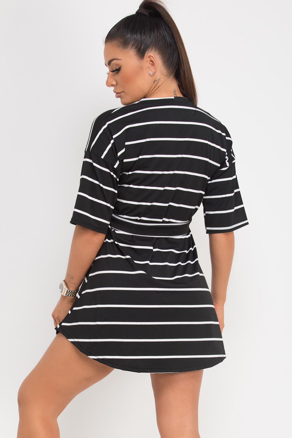 oversized t shirt dress black