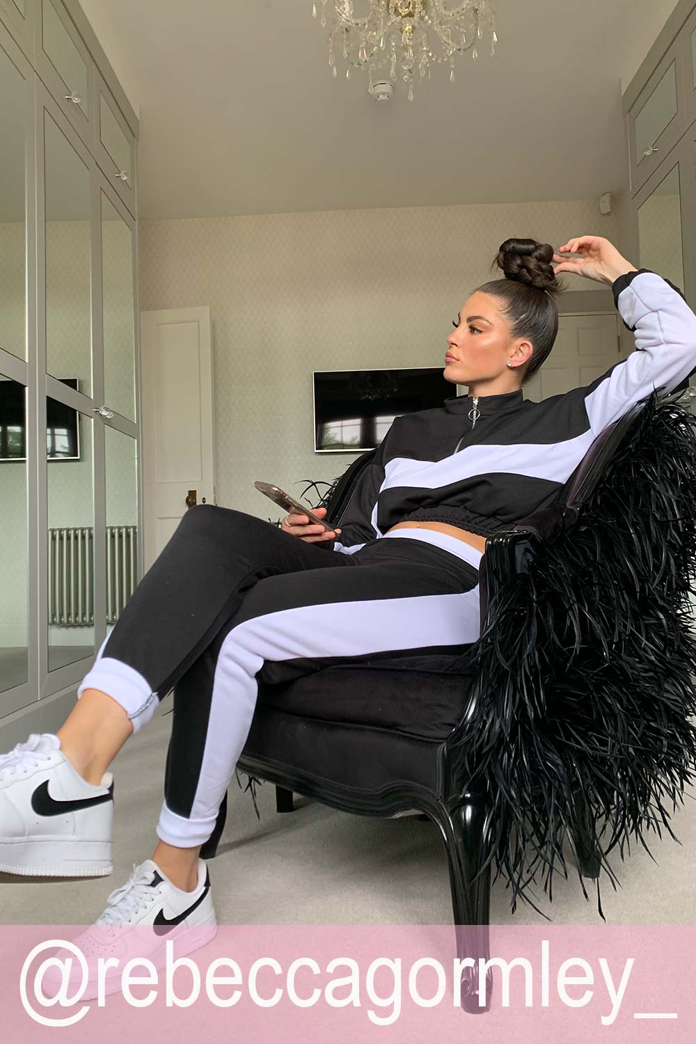 Colour Block Sweater & Joggers Lounge Set