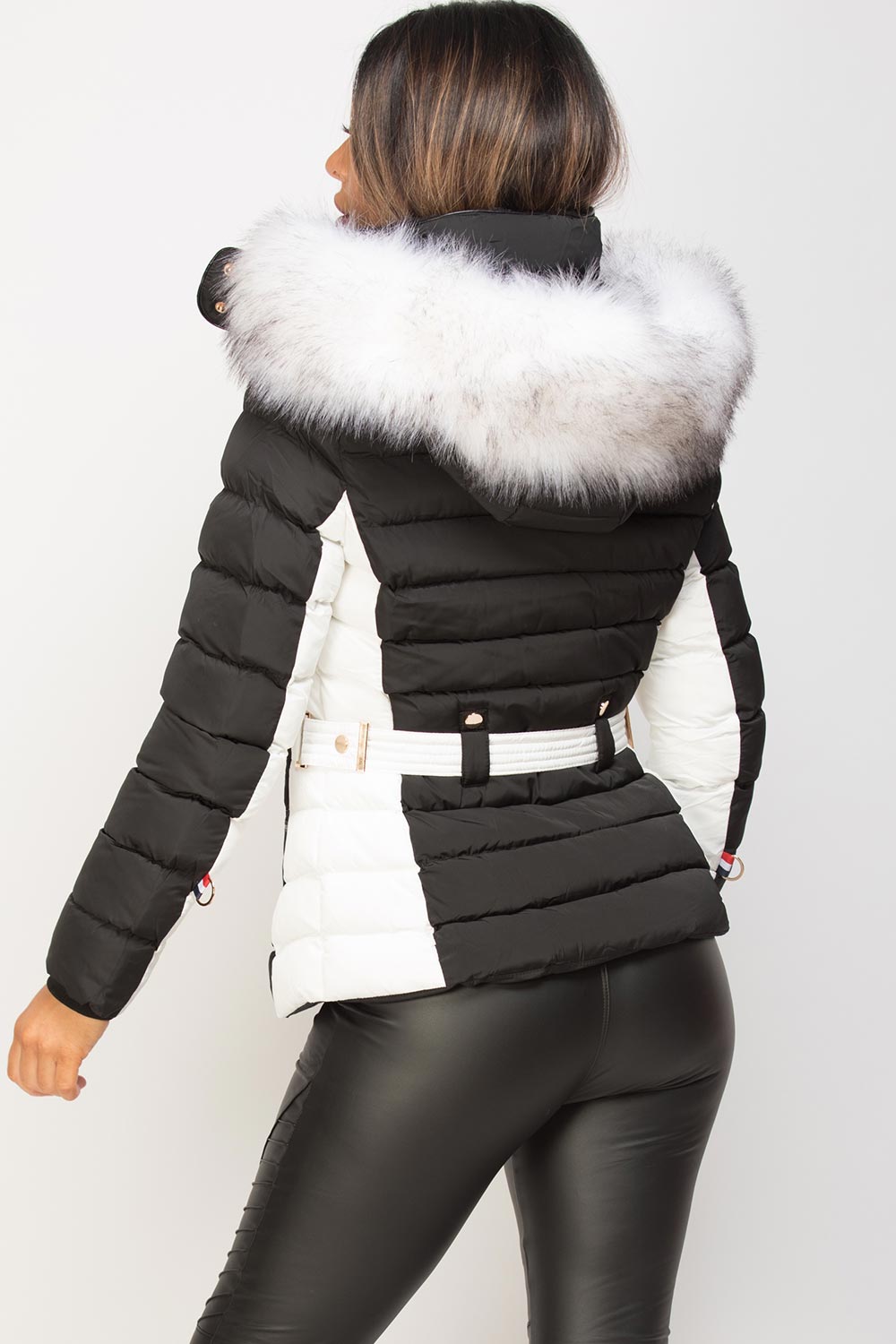 big faux fur hood puffer jacket
