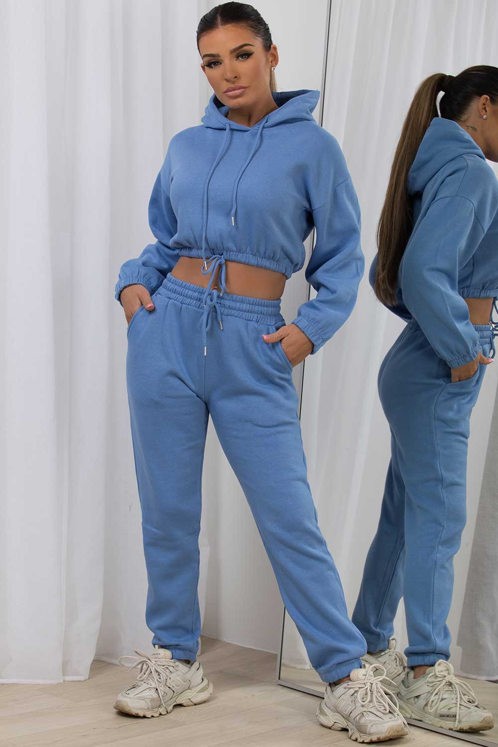 hooded loungewear set womens