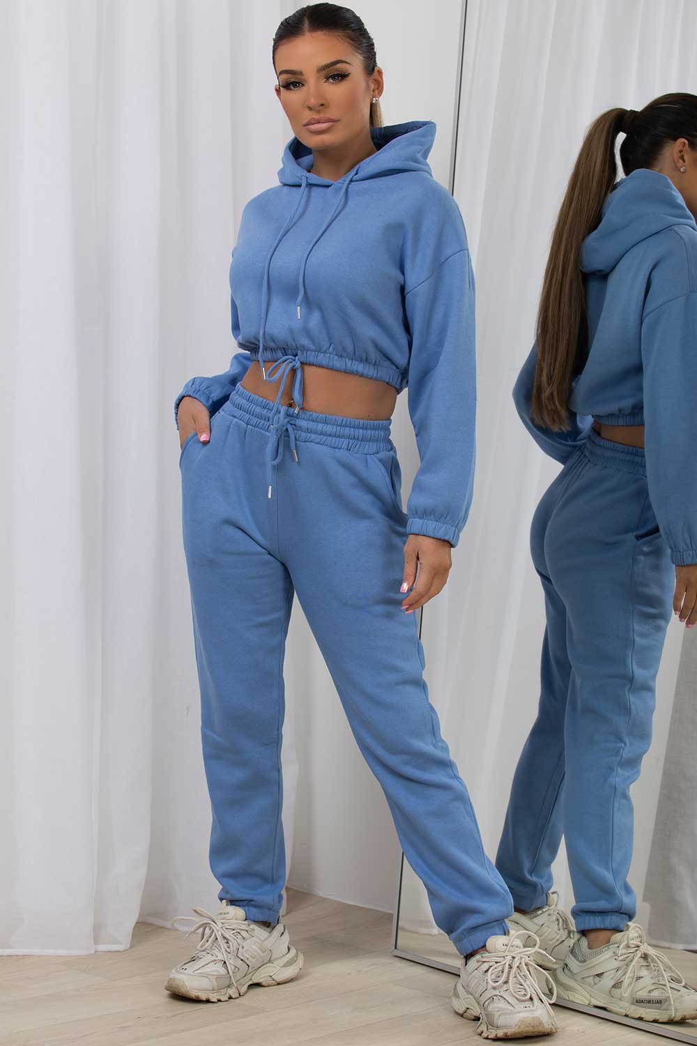 womens loungewear set with drawstring waist