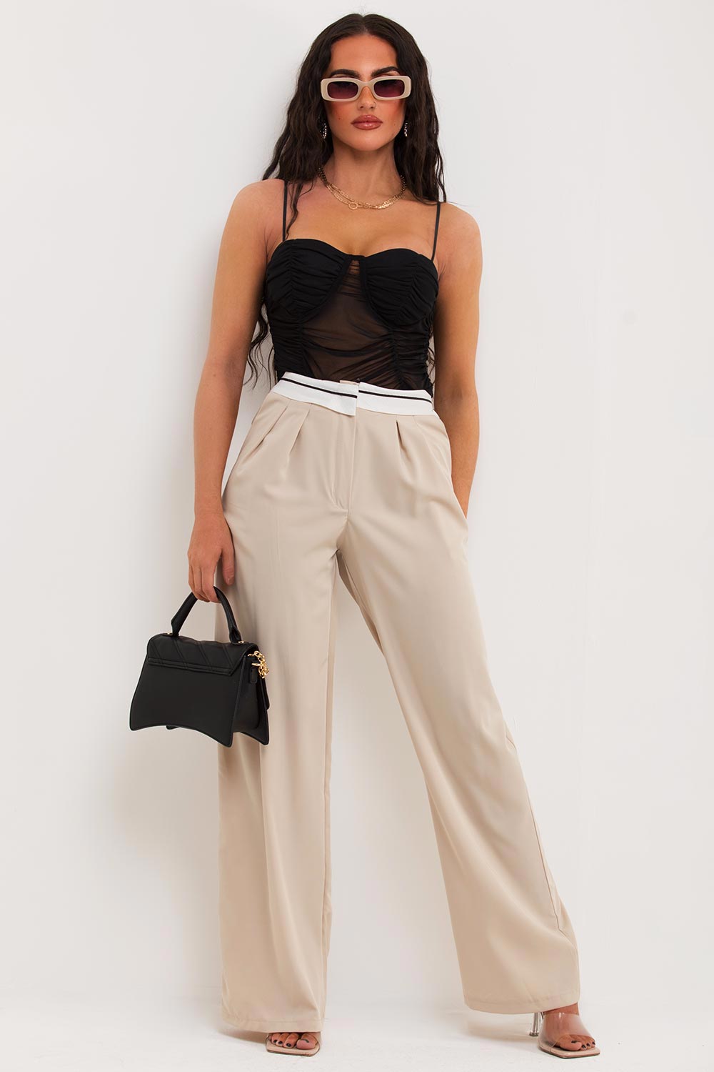 going out mesh crop top used