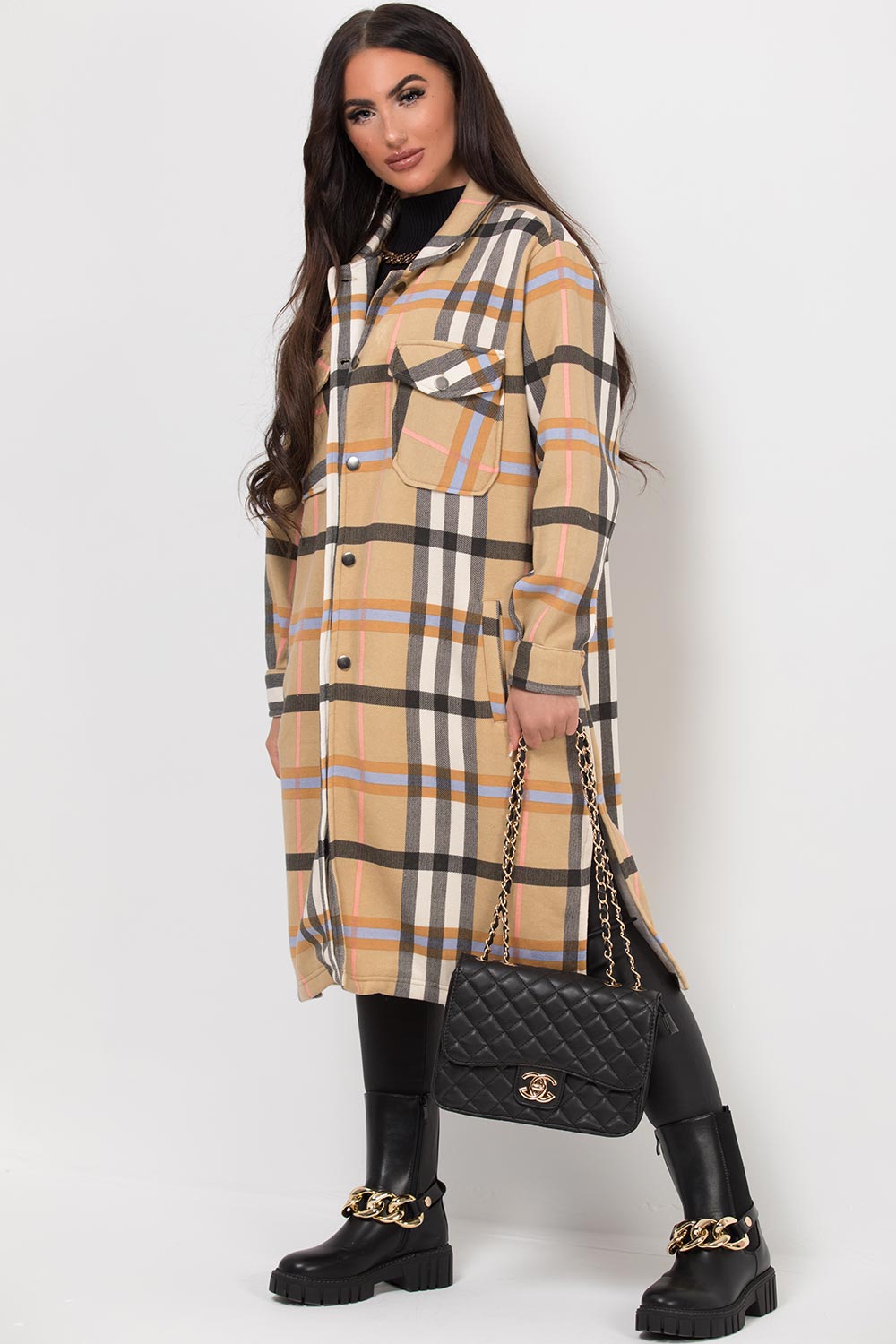 long check shacket womens