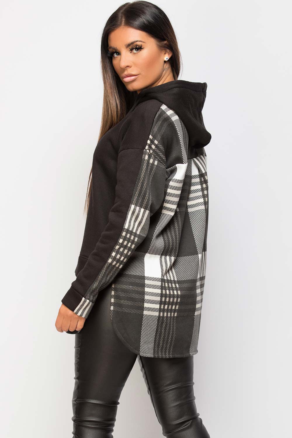 black hoodie shirt 2 in 1