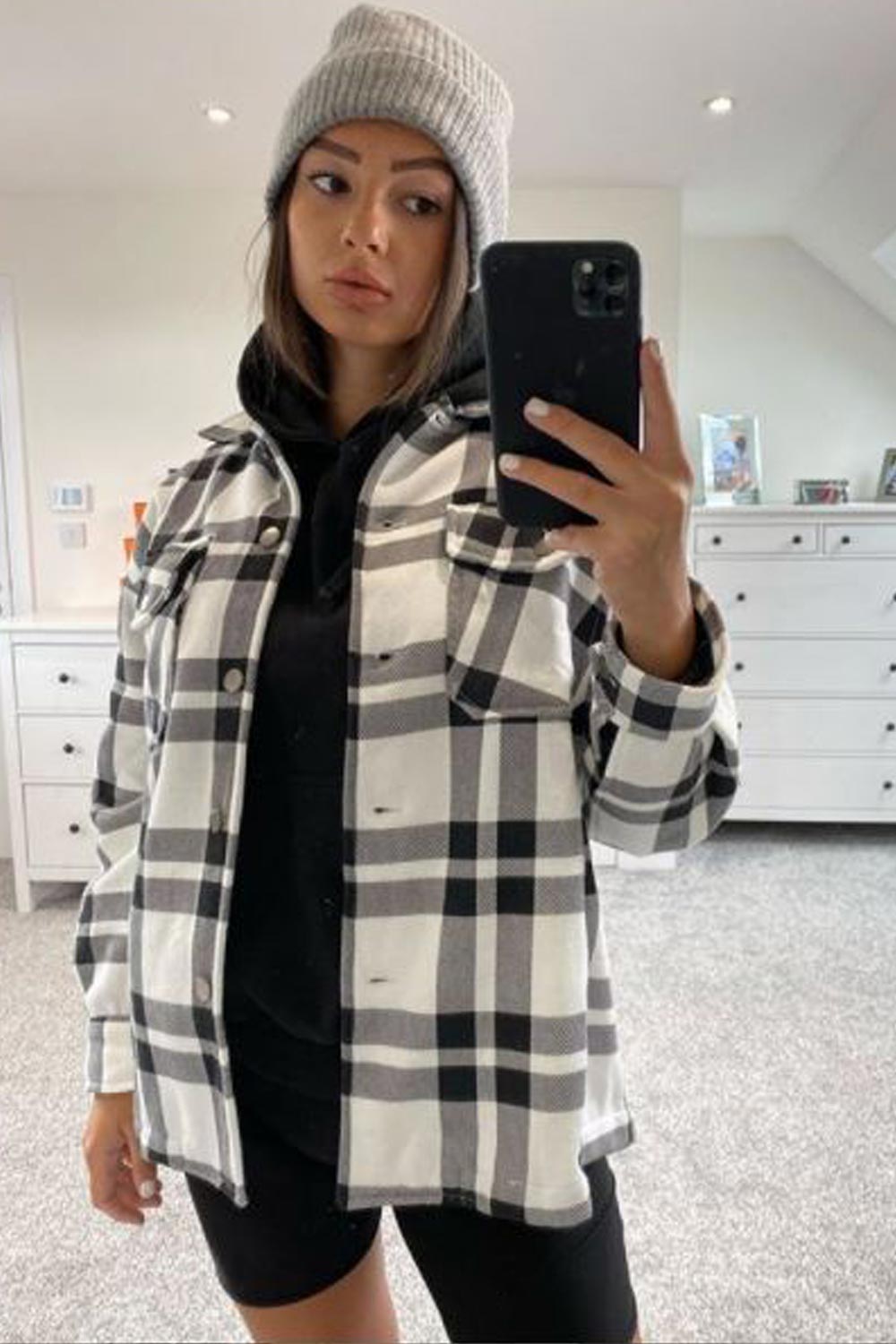 womens oversized shacket