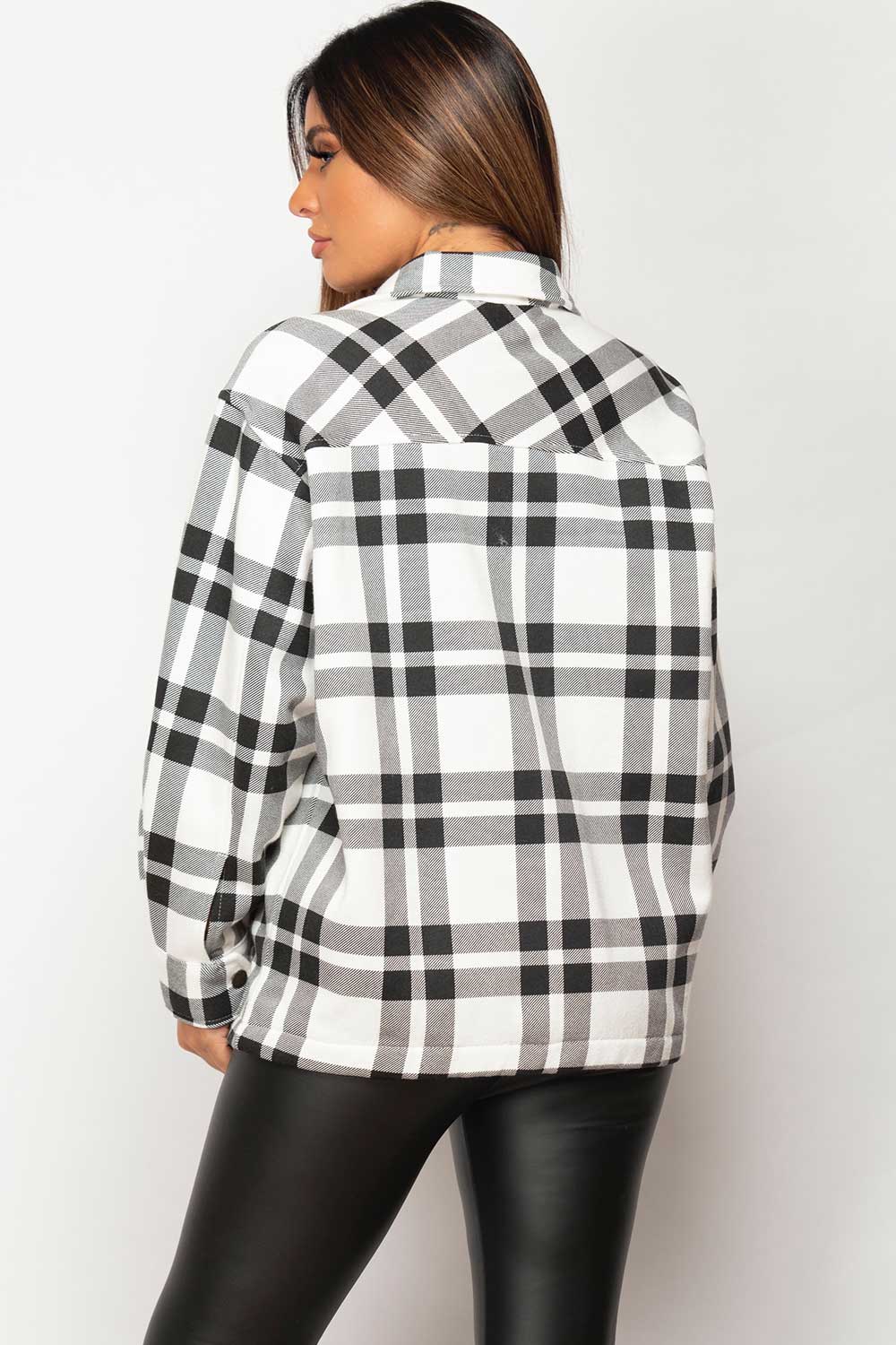 oversized check shacket