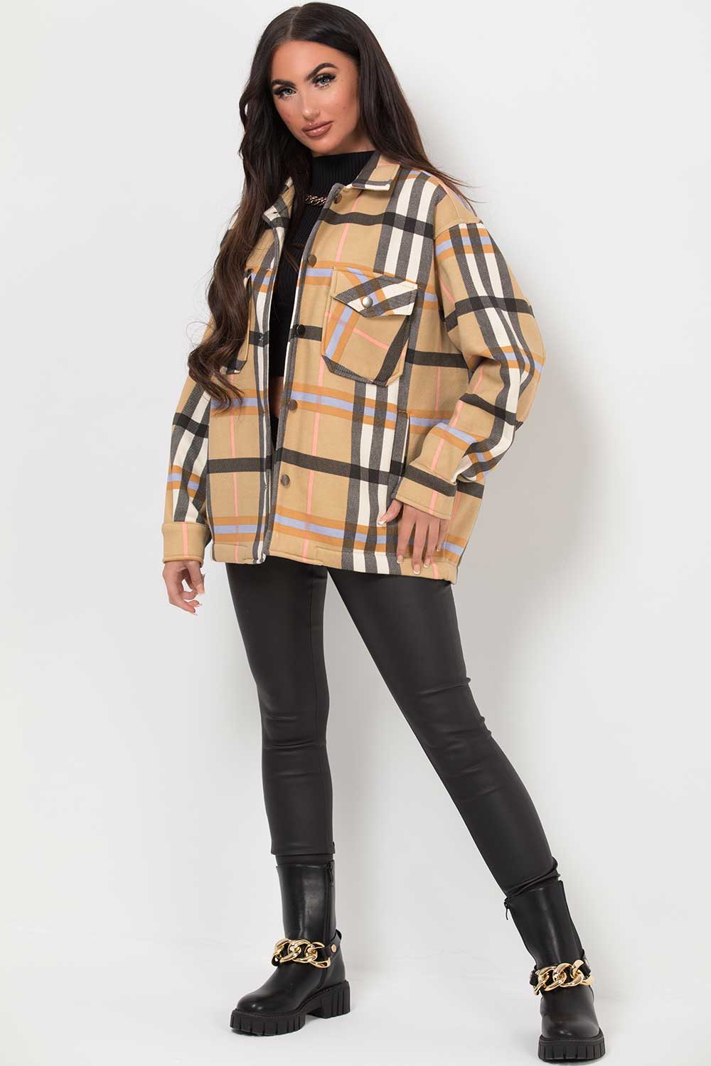 check shacket womens