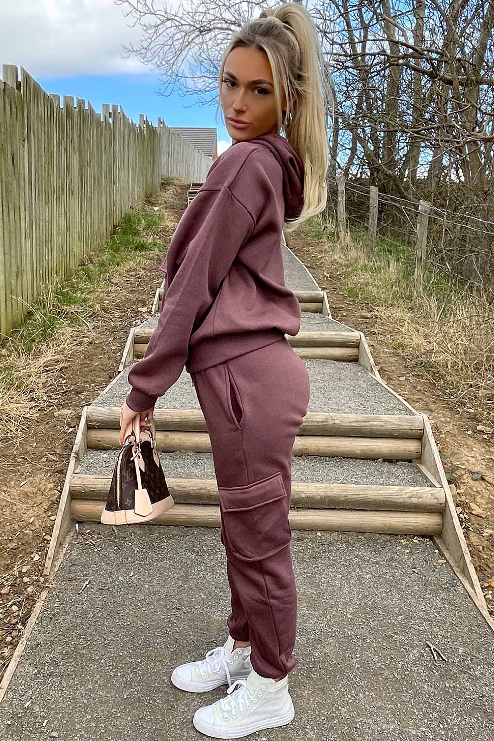 chocolate brown lounge set uk