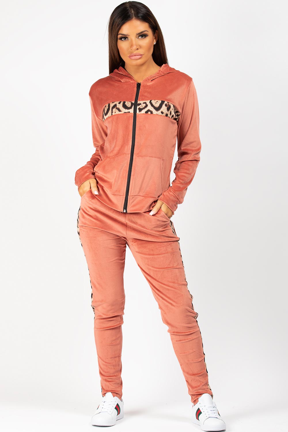 pink velour lounge set