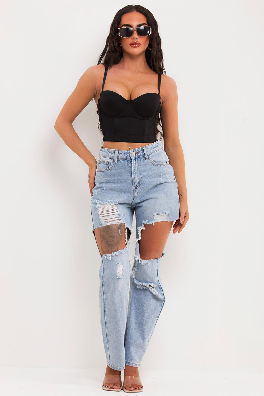 hook and eye corset crop top